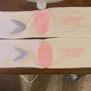 Victoria's Secret Cream and Pink Socks